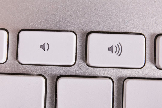 Macro Of A White Volume Up Button
