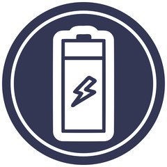 battery circular icon