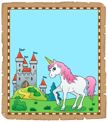 Fairy tale unicorn topic parchment 1