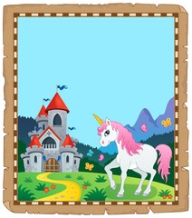 Fairy tale unicorn topic parchment 2