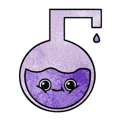 retro grunge texture cartoon science experiment