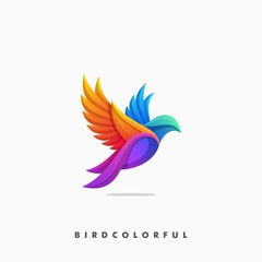 Fototapeta na wymiar Bird Colorful Concept illustration vector Design template