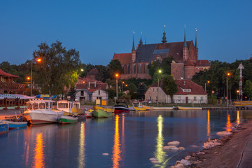Marina in Frombork at summer, Warminsko-Mazurskie, Poland