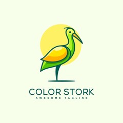 Stork Concept illustration vector Design template
