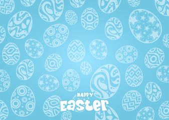Rabbit and eggs in Easter day.Bunny Ears background Vector