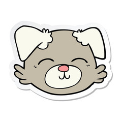 sticker of a cartoon dog face