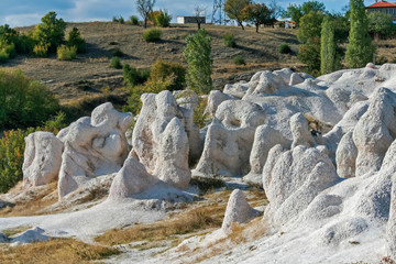 Fototapeta na wymiar Rock Formation Stone Wedding near town of Kardzhali, Bulgaria