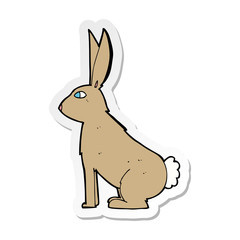 sticker of a cartoon rabbit