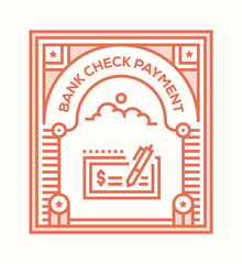 Fototapeta premium BANK CHECK PAYMENT ICON CONCEPT