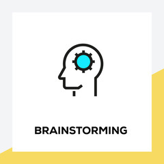 BRAINSTORMING LINE ICON SET