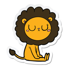 sticker of a cartoon lion