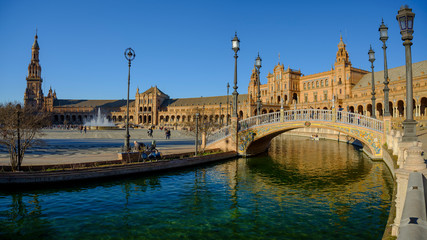 Plaza de Espana, Seville, Andalucia, Spain