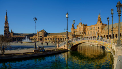Obraz premium Plaza de Espana, Seville, Andalucia, Spain
