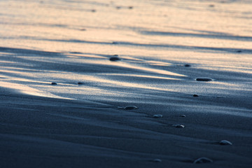 schwarzer Strand von Vik bei Sonnenuntergang, Vik, Island