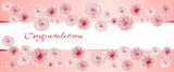 Floral ornament template for greeting card