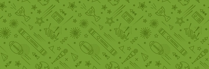 American football abstract background in green color. Seamless pattern for posers and banners. Vector illustration © ira_qiwi