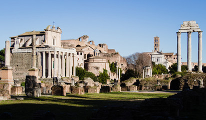 Fototapeta na wymiar Roman Forum. Via Sacra
