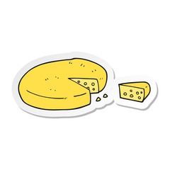 sticker of a cartoon cheese