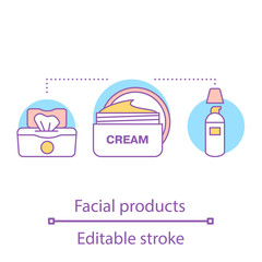 Facial products concept icon
