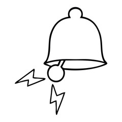 Fototapeta premium line drawing cartoon ringing bell