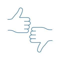 Like and dislike color icon