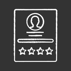Customer review chalk icon