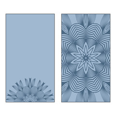 Indian Ornament Illustration Concept. Ethnic, Colorful Henna Mandala Design. Vector Decorative Layout Design. Pastel blue color