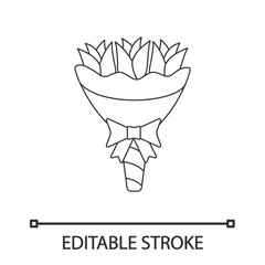Wedding bouquet linear icon