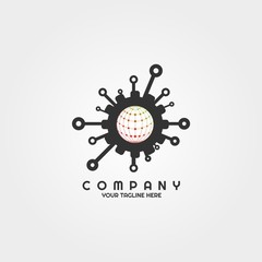 Fototapeta premium technology icon templates, creative vector logo design,emblem,illustration element