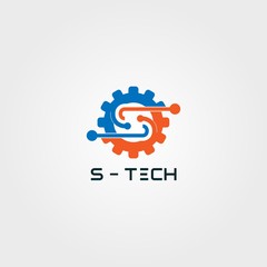 technology icon templates, creative vector logo design,emblem,illustration element