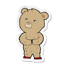 sticker of a cartoon teddy bear