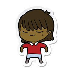 sticker of a cartoon woman