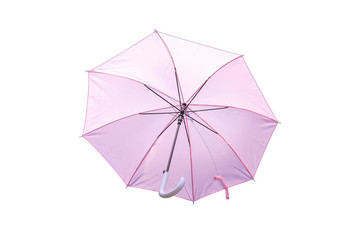 Pink umbrellas on isolate white background. Used for rain, sun protection and weather protection.