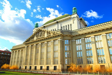 Fototapeta premium Old National and University Library in Zagreb, Croatia