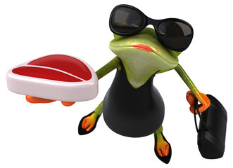 Fun frog - 3D Illustration