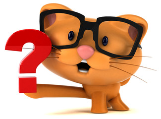 Fun cat - 3D Illustration