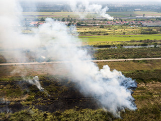 Fototapeta premium Burning Farm Fields
