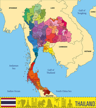 map of Thailand