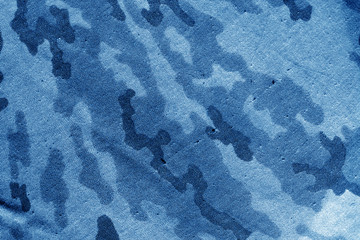 Dirty camouflage cloth in navy blue tone.