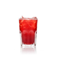 Red cocktail on a white background isolated