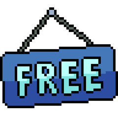 vector pixel art free sign