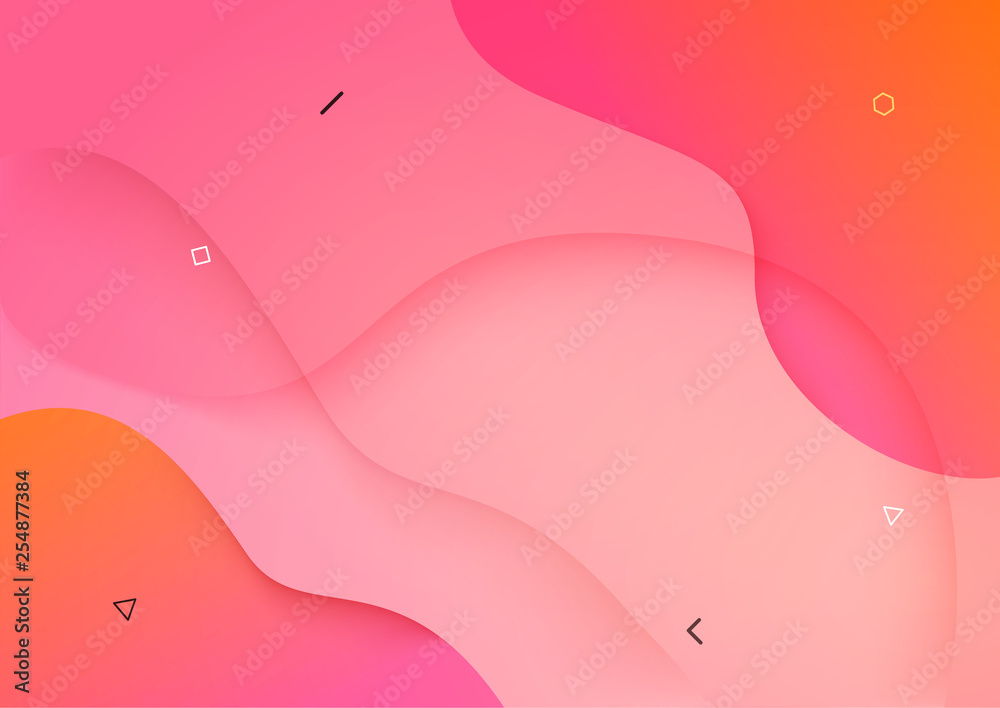 Aufkleber pink abstract wave gradient background design vector