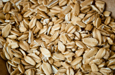 dry oatmeal. close-up
