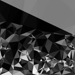 Abstract grey, black and white Polygon background. Low Poly Creative template or pattern. 