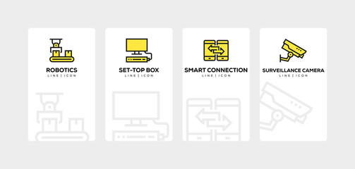 SMART TECHNOLOGY LINE ICON SET