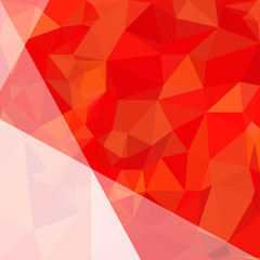 Abstract orange and red Polygon background. Low Poly Creative template or pattern. 