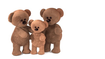  loving bears family illustration