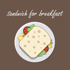 Sandwich for breakfast