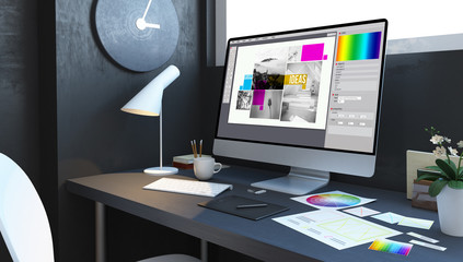 typesetting design workspace - obrazy, fototapety, plakaty