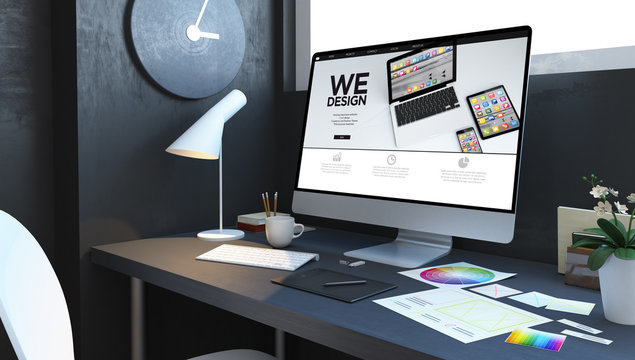 website design workspace